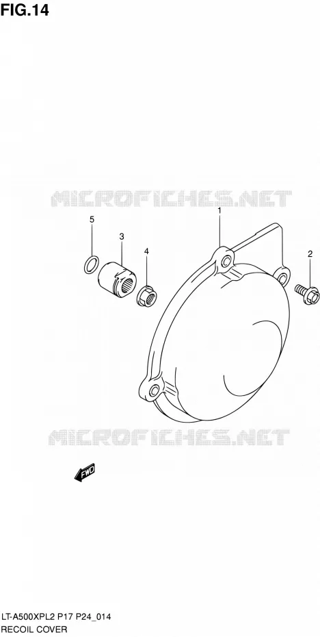 ALTERNATOR COVER Suzuki QUAD 500 KINGQUAD 2012  LT-A500XP L2/LT-A500XPZ L2 (P17,P24)