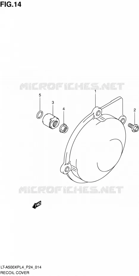 ALTERNATOR COVER Suzuki QUAD 500 KINGQUAD 2014  LT-A500XP L4 (P24)
