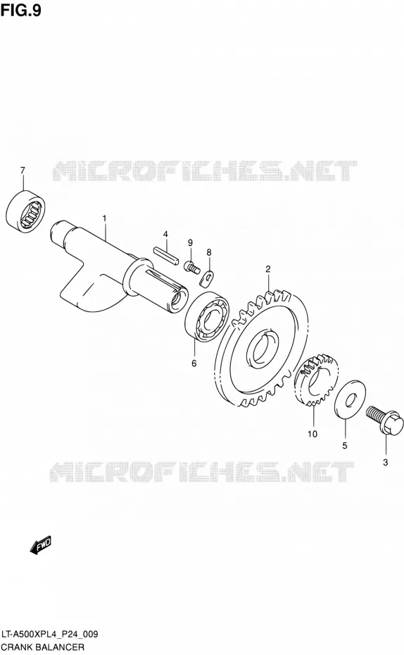 CRANK BALANCER Suzuki QUAD 500 KINGQUAD 2014  LT-A500XP L4 (P24)