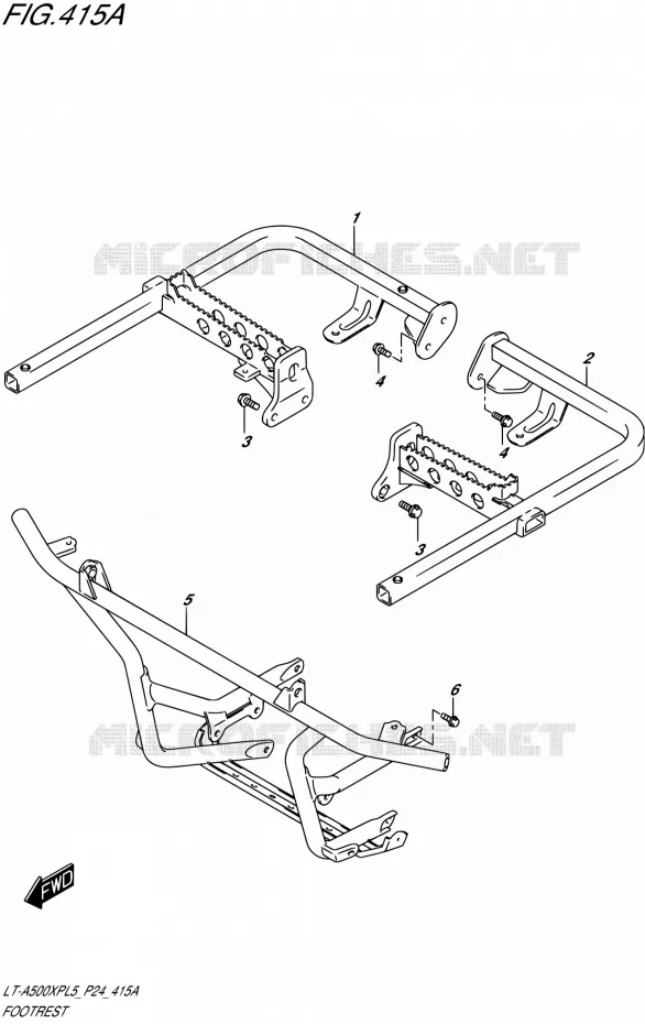 FOOTREST Suzuki QUAD 500 KINGQUAD 2015  LT-A500XP L5 (P24)