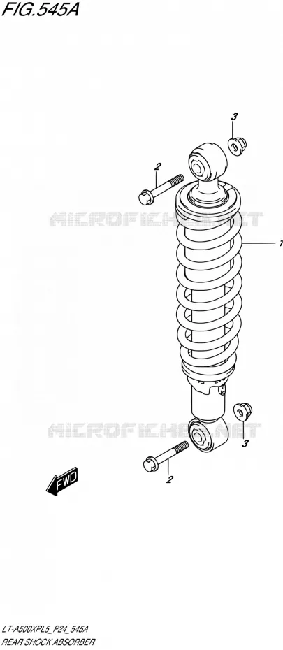 REAR SHOCK ABSORBER Suzuki QUAD 500 KINGQUAD 2015  LT-A500XP L5 (P24)