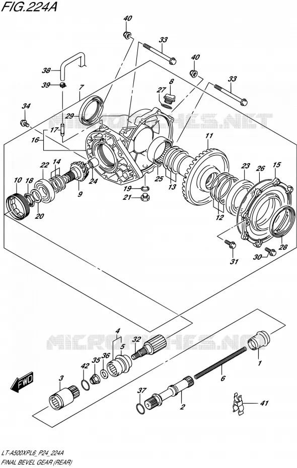 DRIVESHAFT (ARRIERE) Suzuki QUAD 500 KINGQUAD 2016  LT-A500XP L6 (P24)