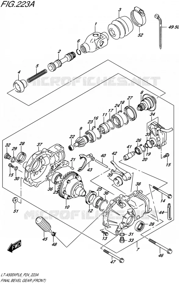 DRIVESHAFT (AVANT) Suzuki QUAD 500 KINGQUAD 2016  LT-A500XP L6 (P24)