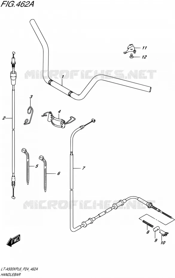 HANDLEBAR Suzuki QUAD 500 KINGQUAD 2016  LT-A500XP L6 (P24)