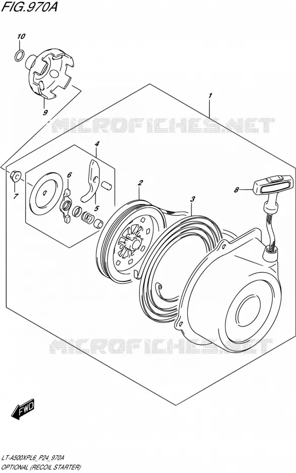 OPTIONS (RECOIL STARTER) Suzuki QUAD 500 KINGQUAD 2016  LT-A500XP L6 (P24)