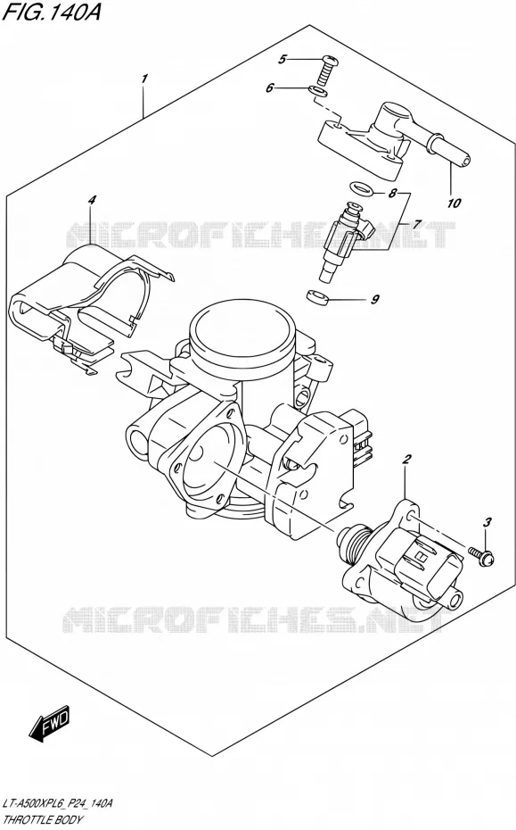 THROTTLE BODY Suzuki QUAD 500 KINGQUAD 2016  LT-A500XP L6 (P24)