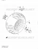 LEFT HAND REAR WHEEL for Suzuki KINGQUAD 750 2011