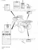 LABEL (LT A750XL1 P33) for Suzuki KINGQUAD 750 2011