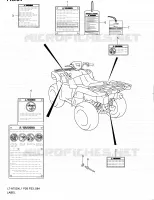 LABEL (LT A750XZL1 P33) for Suzuki KINGQUAD 750 2011