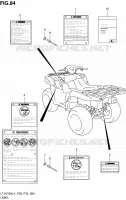 LABEL (LT A750XZL4 P28) for Suzuki KINGQUAD 750 2014