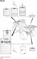 LABEL (LT A750XZL4 P33) for Suzuki KINGQUAD 750 2014