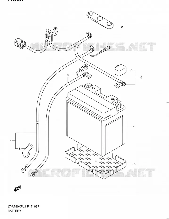 BATTERY Suzuki QUAD 750 KINGQUAD 2011  LT-A750XP L1 (P17,P24)