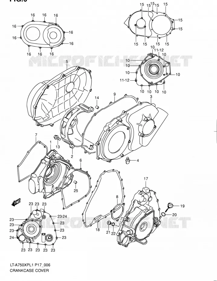 CASING Suzuki QUAD 750 KINGQUAD 2011  LT-A750XP L1 (P17,P24)