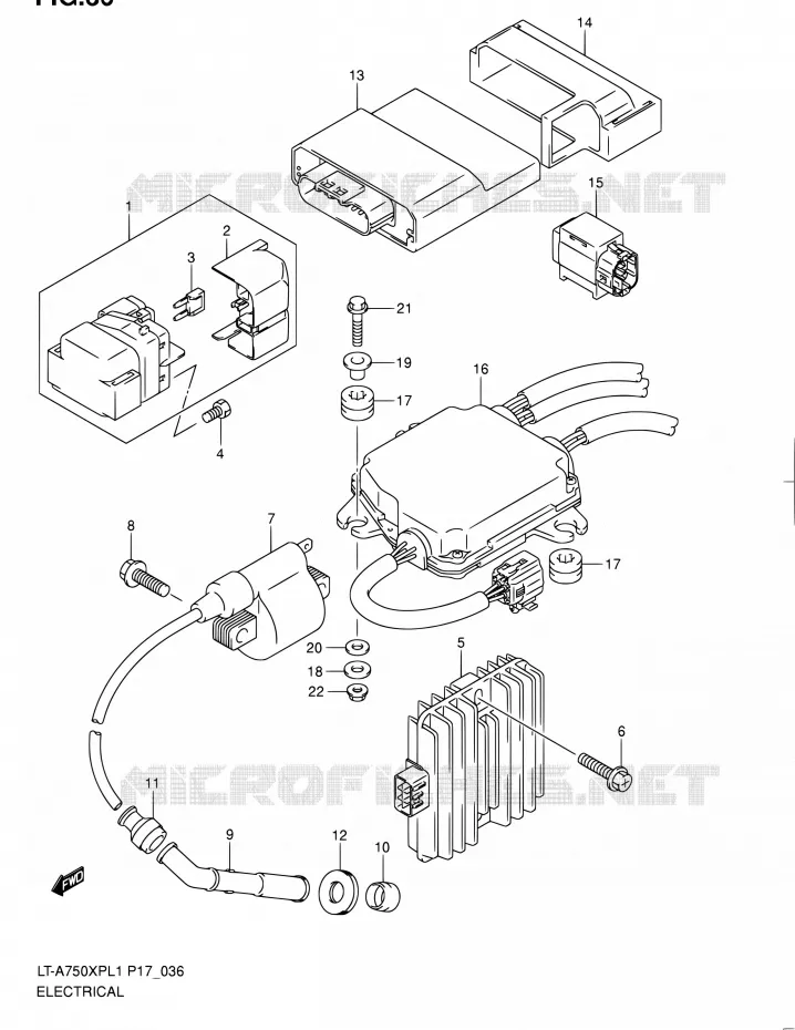 ELECTRICAL (LT-A750XPL1 P24) Suzuki QUAD 750 KINGQUAD 2011  LT-A750XP L1 (P17,P24)