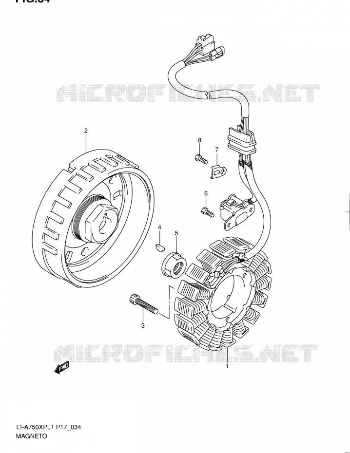 IGNITION Suzuki QUAD 750 KINGQUAD 2011  LT-A750XP L1 (P17,P24)
