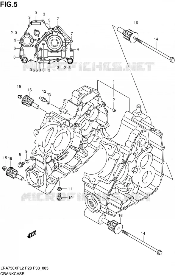CASING Suzuki QUAD 750 KINGQUAD 2012  LT-A750XP L2/LT-A750XPZ L2 (P03,P28,P33)
