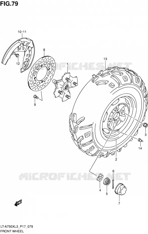 STARTER MOTOR CLUTCH Suzuki QUAD 750 KINGQUAD 2012  LT-A750XP L2/LT-A750XPZ L2 (P03,P28,P33)
