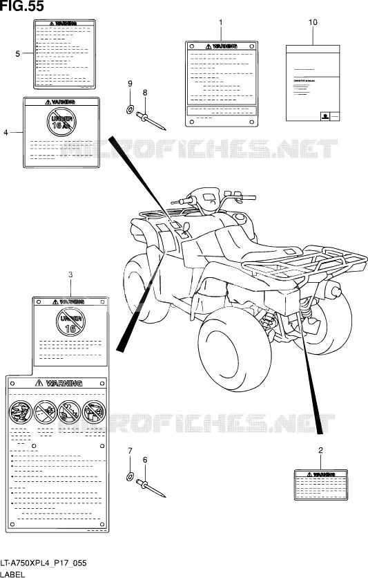 LABEL Suzuki QUAD 750 KINGQUAD 2014  LT-A750XP L4/LT-A750XPZ L4 (P17)