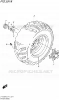 RIGHT HAND REAR WHEEL for Suzuki KINGQUAD 750 2015