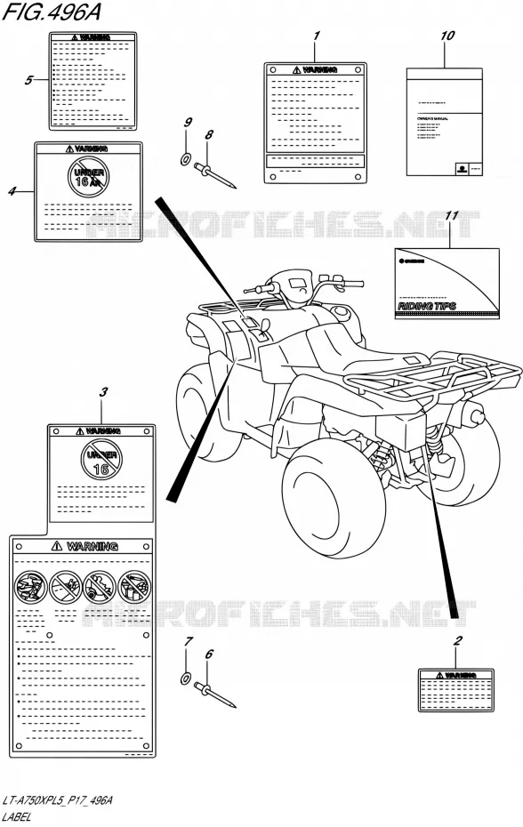 LABEL Suzuki QUAD 750 KINGQUAD 2015  LT-A750XP L5/LT-A750XPZ L5 (P17)