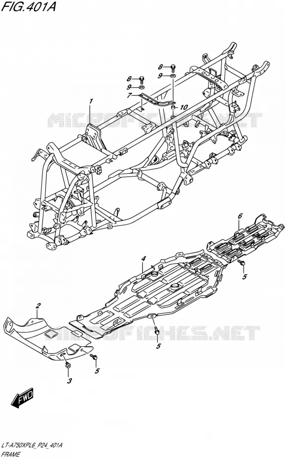 FRAME Suzuki QUAD 750 KINGQUAD 2016  LT-A750XP L6 (P24)