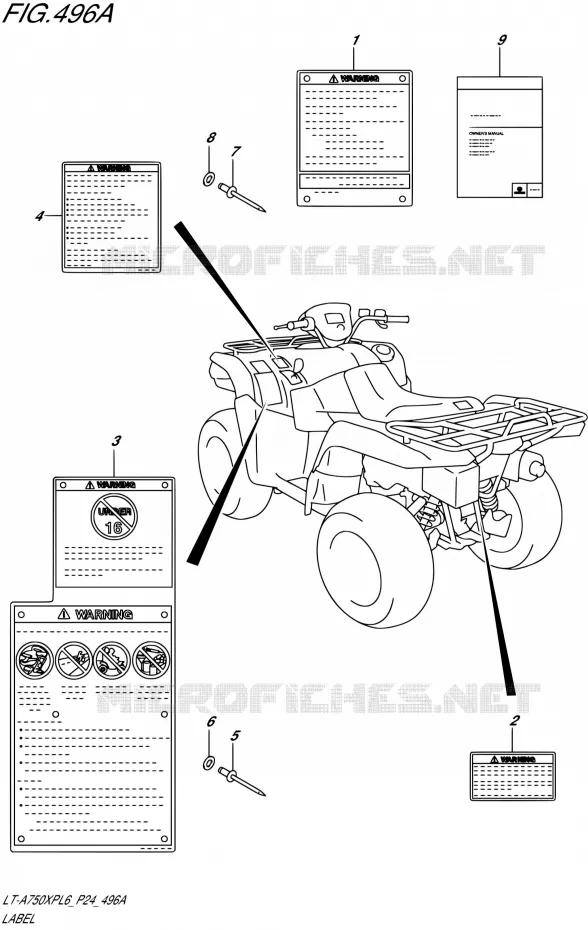 LABEL Suzuki QUAD 750 KINGQUAD 2016  LT-A750XP L6 (P24)