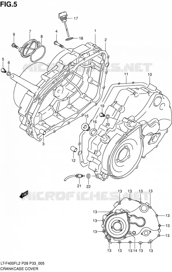 CASING Suzuki QUAD 400 KINGQUAD 2012  LT-F400F L2/LT-F400FZ L2 (P03,P28,P33)