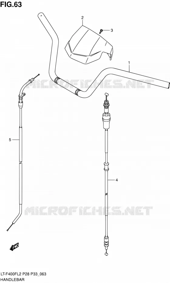 HANDLEBAR Suzuki QUAD 400 KINGQUAD 2012  LT-F400F L2/LT-F400FZ L2 (P03,P28,P33)
