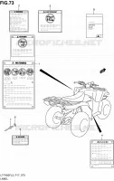 LABEL (LT F400FL3 P17) for Suzuki KINGQUAD 400 2013