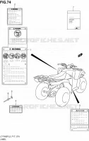 LABEL (LT F400FL3 P24) for Suzuki KINGQUAD 400 2013
