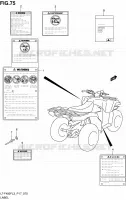 LABEL (LT F400FZL3 P17) for Suzuki KINGQUAD 400 2013