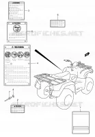 LABEL (MODEL K4/K5/K6/K7) for Suzuki EIGER 400 2007