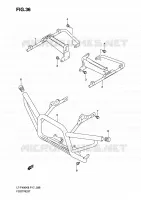 FOOTREST for Suzuki KINGQUAD 400 2010