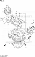 CYLINDER HEAD (LT F400ZL4 P33) for Suzuki KINGQUAD 400 2014