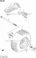 LEFT HAND REAR WHEEL (LT F400L4 P33) for Suzuki KINGQUAD 400 2014