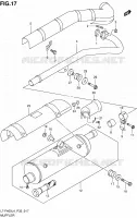 MUFFLER (LT F400ZL4 P33) for Suzuki KINGQUAD 400 2014