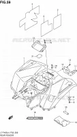 REAR FENDER (LT F400L4 P33) for Suzuki KINGQUAD 400 2014