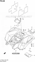 REAR FENDER (LT F400ZL4 P33) for Suzuki KINGQUAD 400 2014