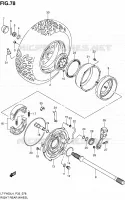 RIGHT HAND REAR WHEEL (LT F400L4 P33) for Suzuki KINGQUAD 400 2014