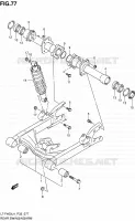 SWINGARM (LT F400ZL4 P33) for Suzuki KINGQUAD 400 2014