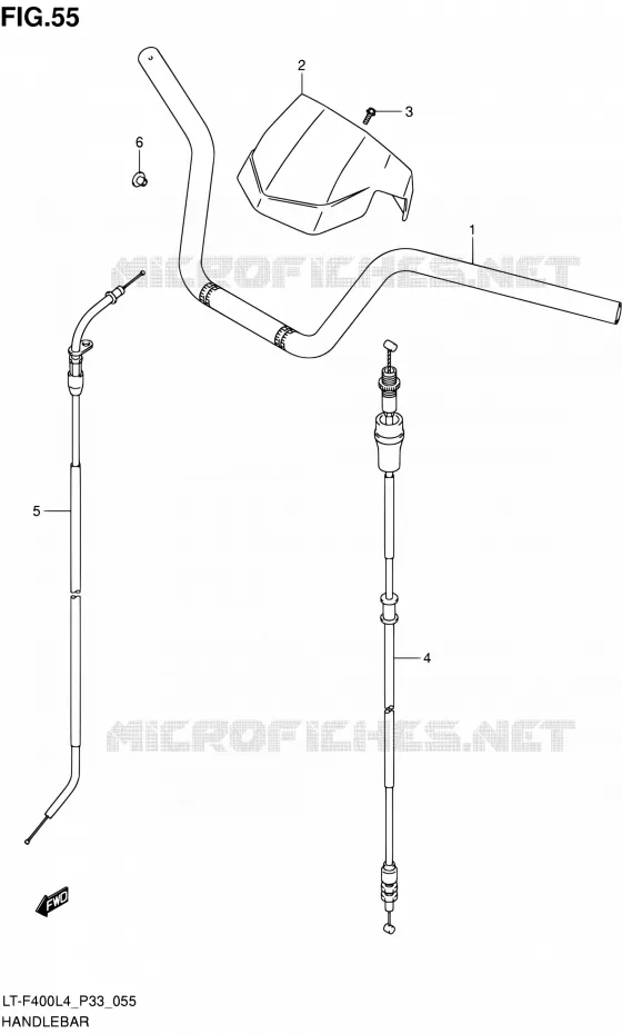 HANDLEBAR Suzuki QUAD 400 KINGQUAD 2014  LT-F400 L4/LT-F400Z L4 (P03,P28,P33)