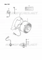 COOLING FAN (MODEL K/L/M/N/P/R/S E17,MODEL M/N/P/R/S E24) for Suzuki KINGQUAD 250 1995