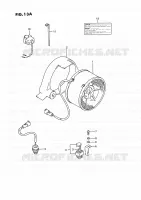 COOLING FAN (MODEL K/L/M/N/P/R/S E17,MODEL M/N/P/R/S E24) for Suzuki KINGQUAD 250 1995