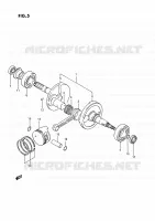 CRANKSHAFT for Suzuki KINGQUAD 250 1995
