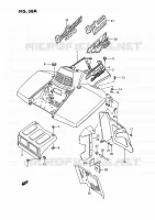 FRONT FENDER (MODEL M/N/P/R/S E02,E17) for Suzuki KINGQUAD 250 1995