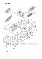 FRONT FENDER (MODELE M/N/P/R/S E24) for Suzuki KINGQUAD 250 1995