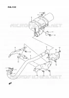MUFFLER (MODELE M/N/P/R/S) for Suzuki KINGQUAD 250 1995