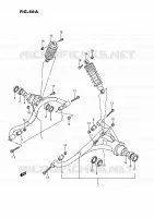 REAR SUSPENSION ARM (MODELE J/K/L/M/N/P/R/S) for Suzuki KINGQUAD 250 1995