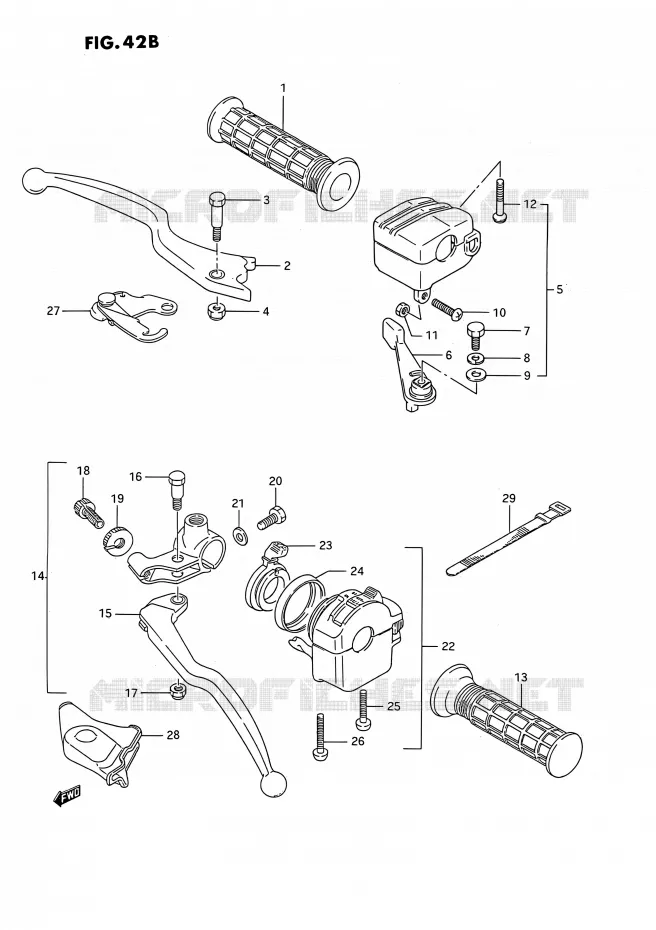 SWITCHES (MODEL H/J/K/L/M/N/P/R E02) Suzuki QUAD 250 KINGQUAD 1995  LT-F4WD S (E02,E17,E24)
