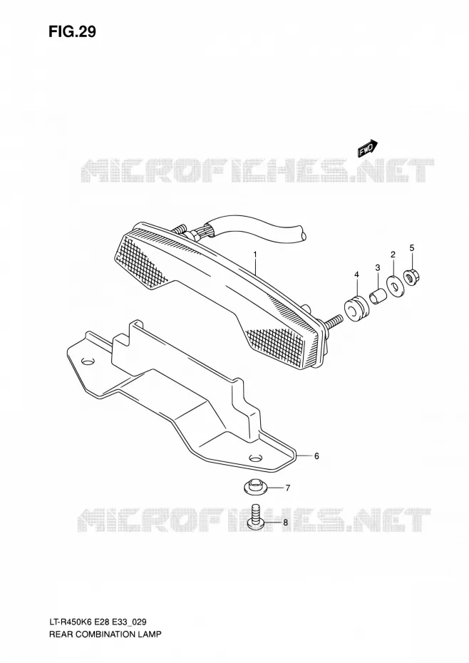 TAIL LIGHT ASSY (E33) Suzuki QUAD 450 QUADRACER 2010  LT-R450 L0/LT-R450Z L0 (E28,E33)